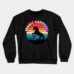 Unicorn Magic Happens Crewneck Sweatshirt